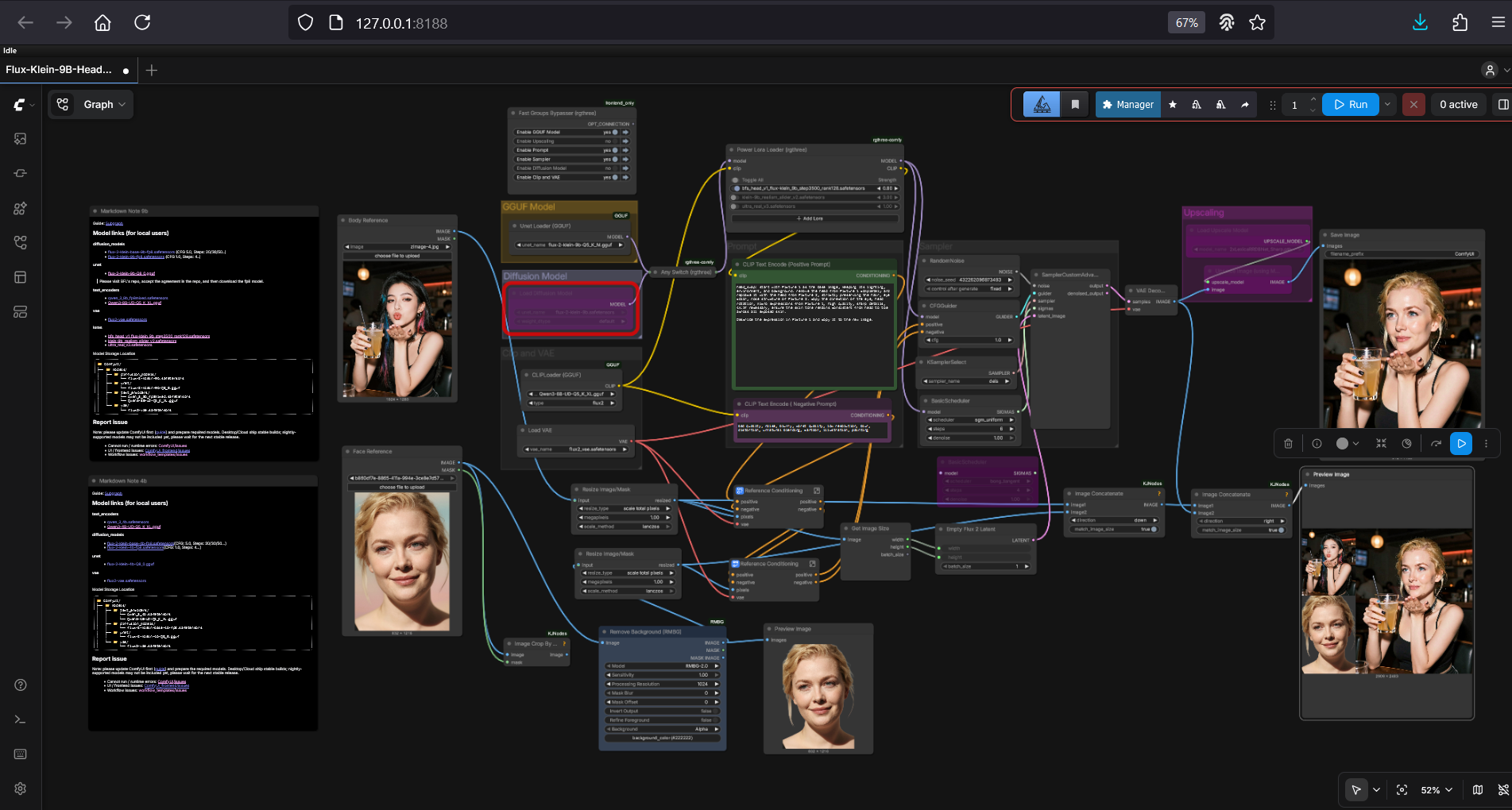 flux klein faceswap workflow