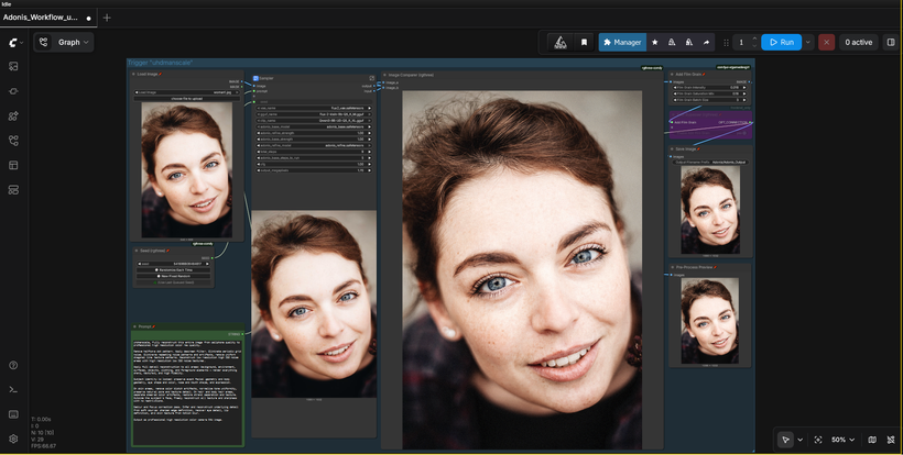 adonis upscale workflow